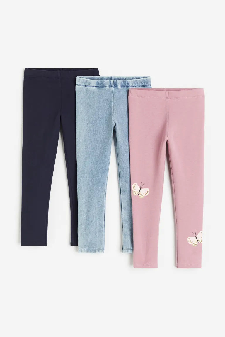 Set 3 leggins algodon grueso nina H M Kima Shop HN