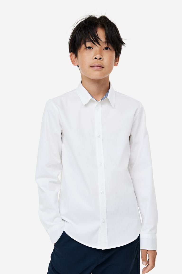 Camisa H&M niño formal blanca
