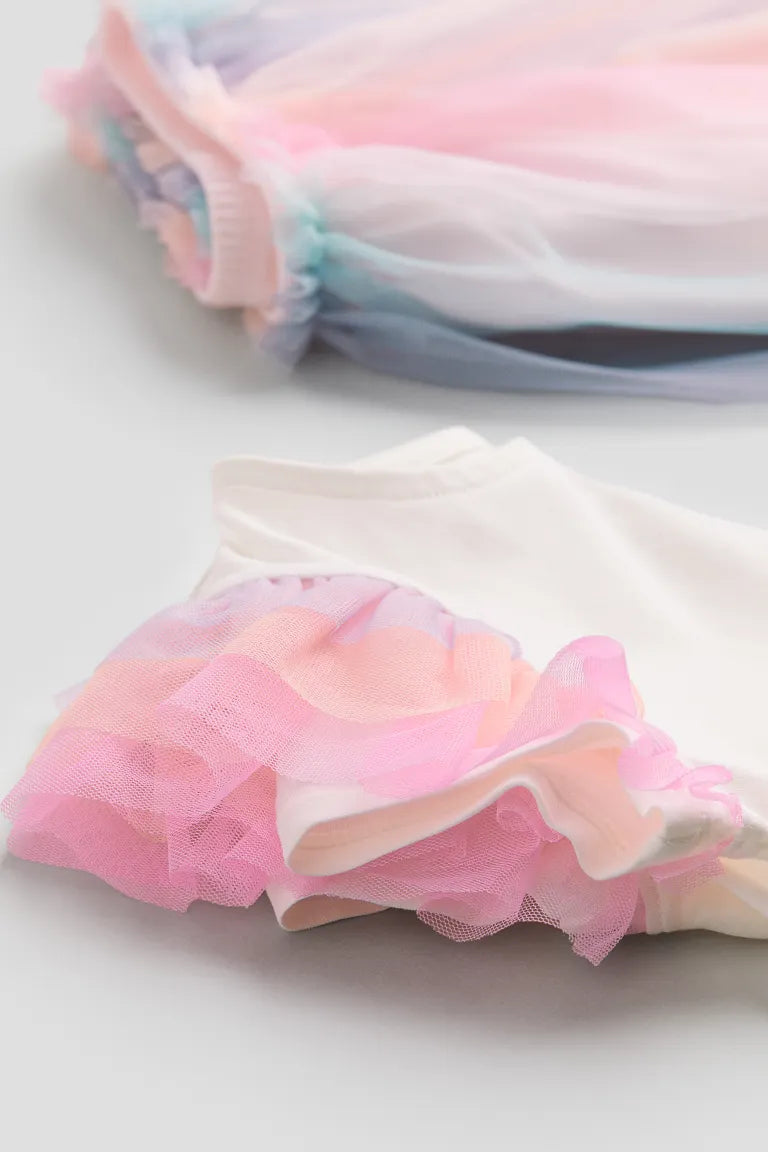Set dos piezas tutu colores revuelos H&M niña