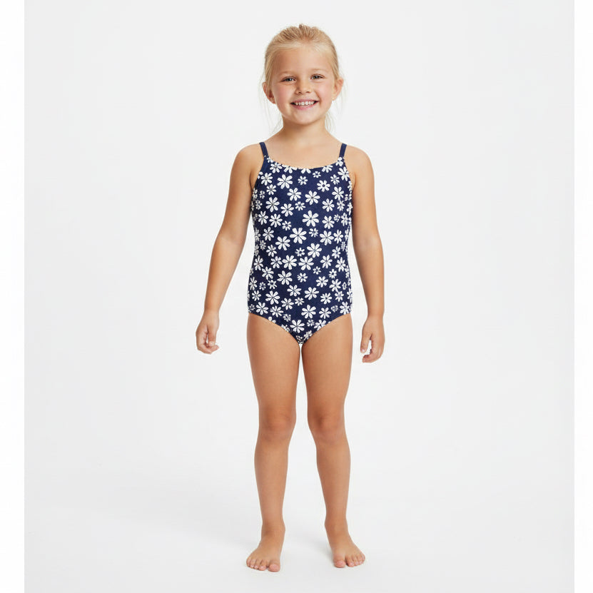 Traje de baño H&M niña azul flores