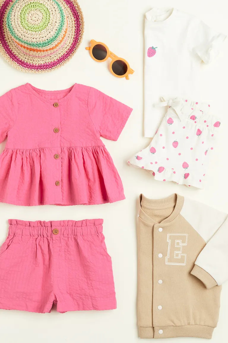 Camisa rosada peplum H&M bebe niña