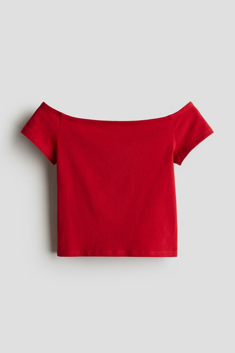 Camisa roja shoulder off niña H&M – Kima Shop HN