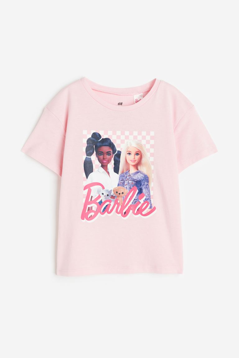 Blusa Rosa Camiseta Rosa Barbie Camisa Rosada Barbie H&M Niña