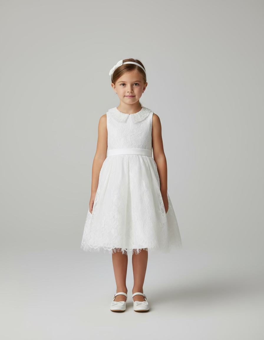 Vestido blanco niña gala eventos
