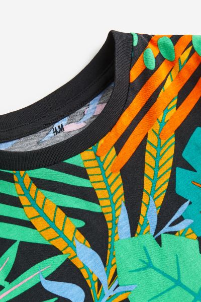 Camisa verde hojas H&M niño