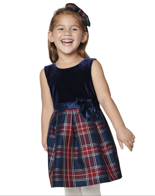 Vestido cuadros azul Childrens Place bebe y niña 29935088