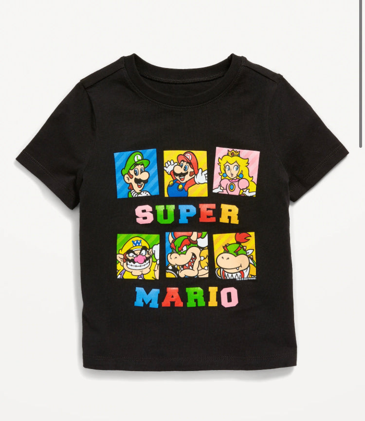 Camisa negra Mario Bross old Navy niño