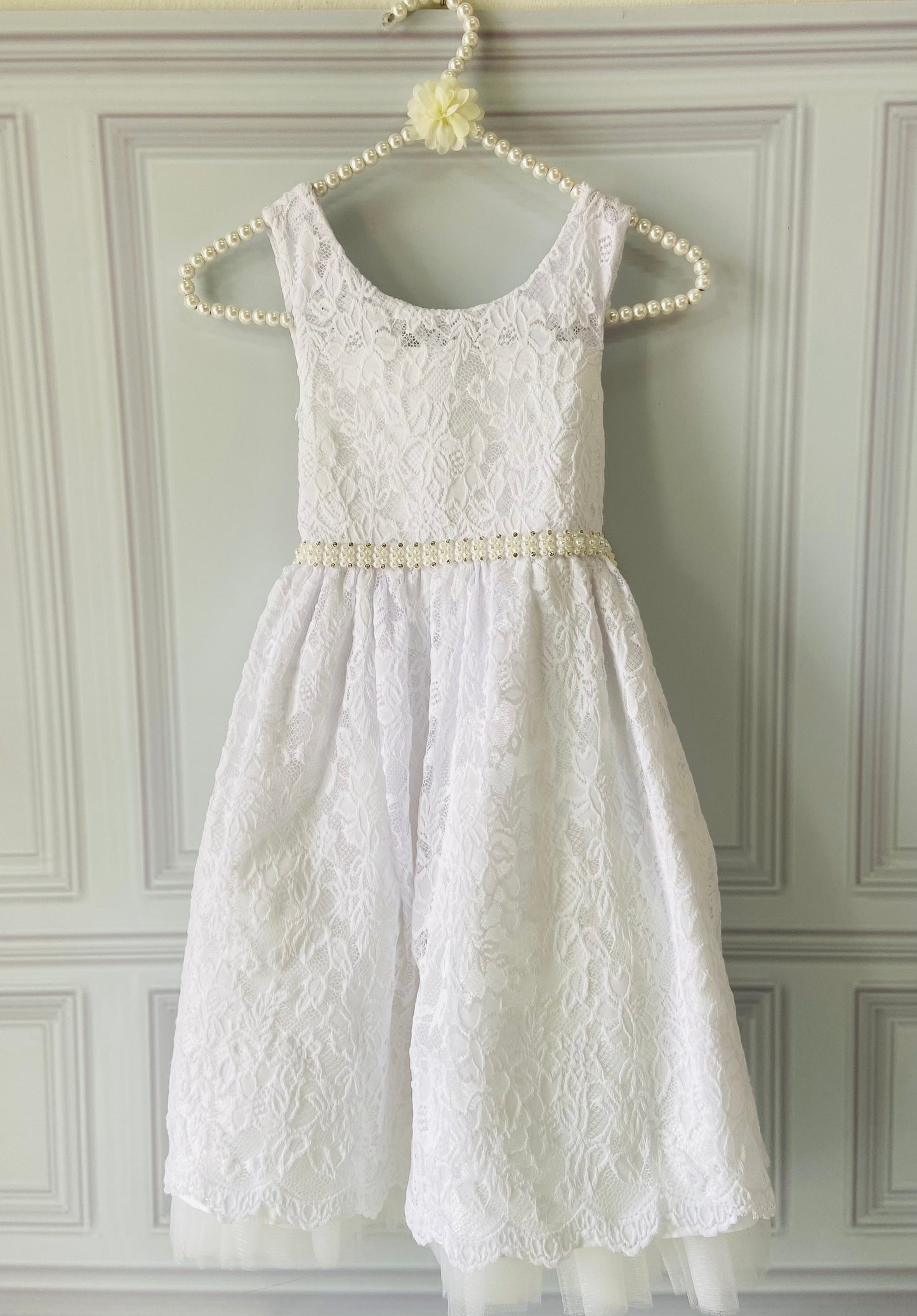 Vestido blanco niña eventos gala bautizo