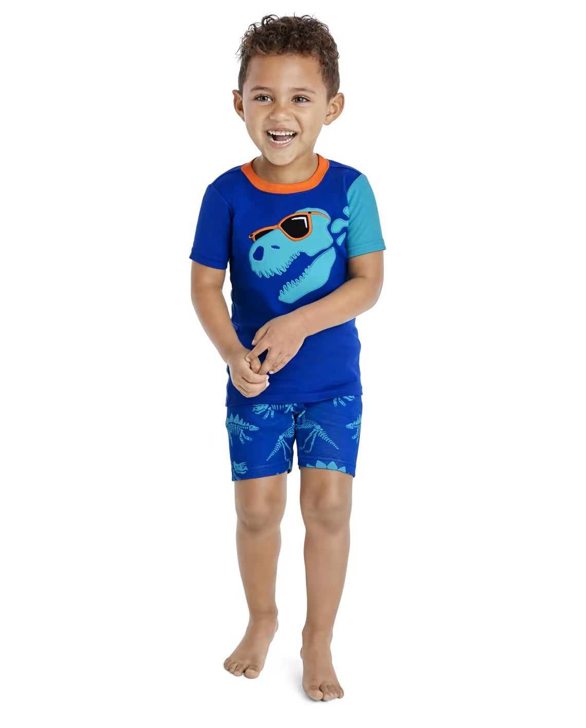 Set 2 piezas Pijama Gymboree azul dinosaurio 22682352