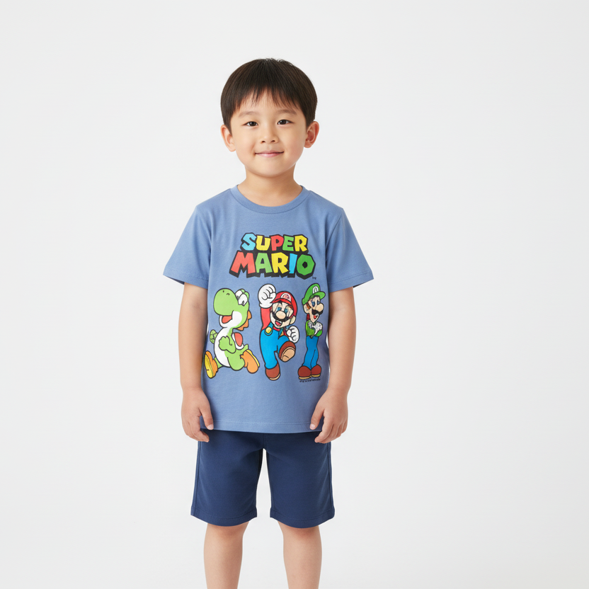 Camisa azul Mario Bross old Navy niño