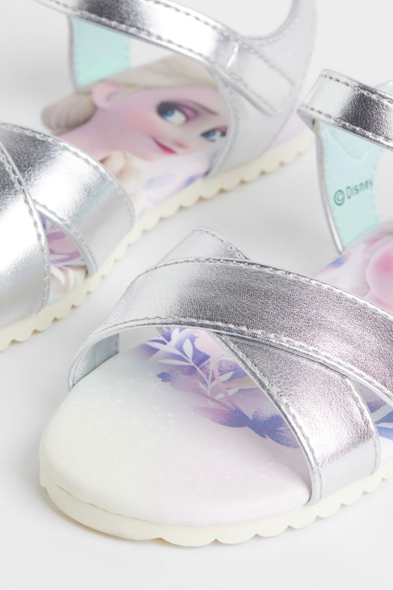 Sandalias plateadas frozen H&M niña