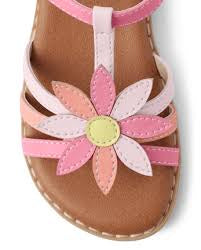 Sandalias rosadas flores gymboree niña