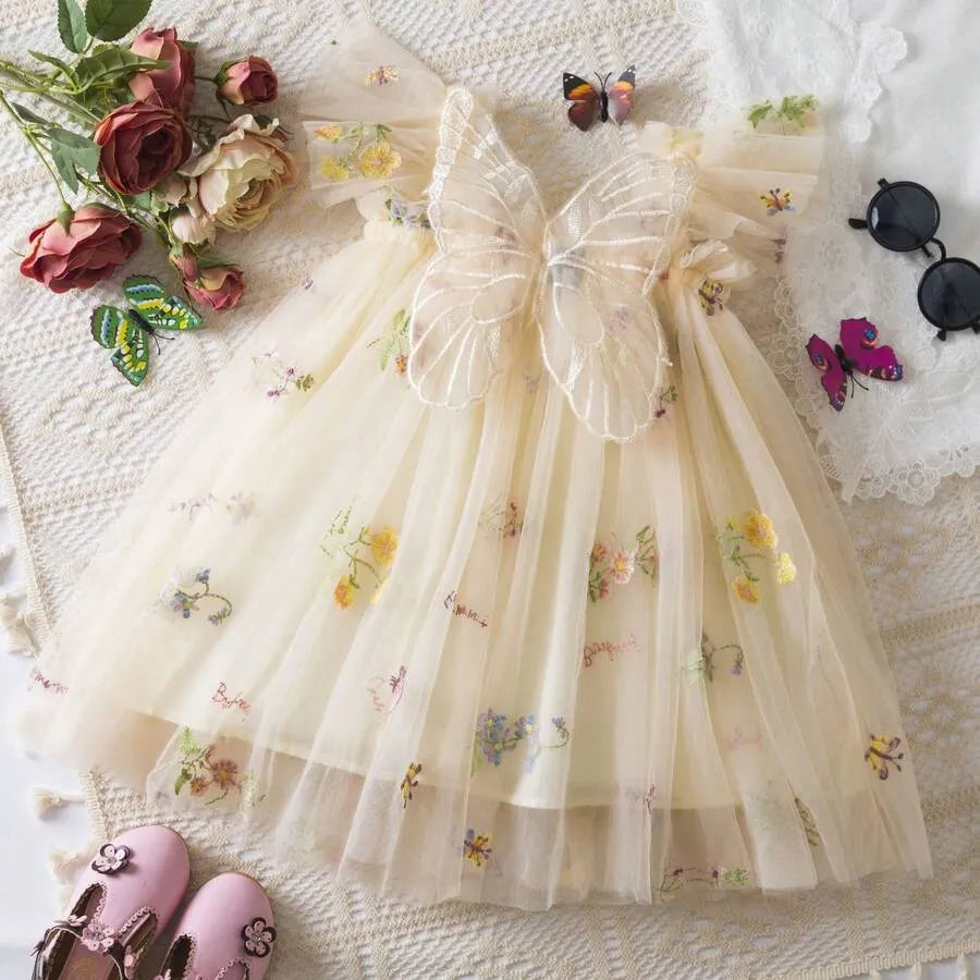Vestido amarillo mariposas bebe niña sa25050908778199141