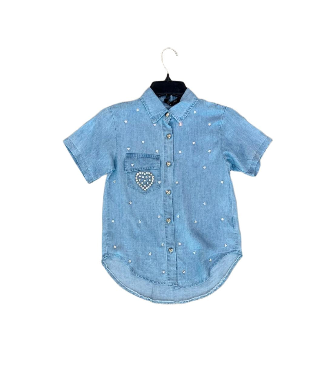 Camisa niña Jeans azul claro corazones Chic mi CTG1188-28 590390