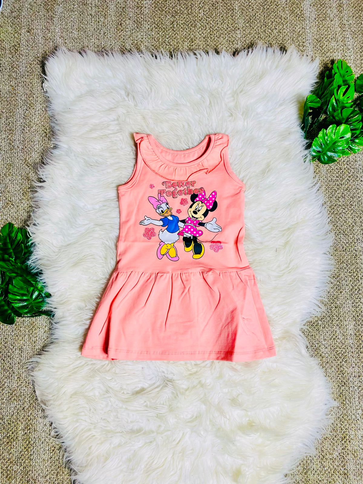 Vestido salmon Minnie Disney bebe niña promo 3x1000