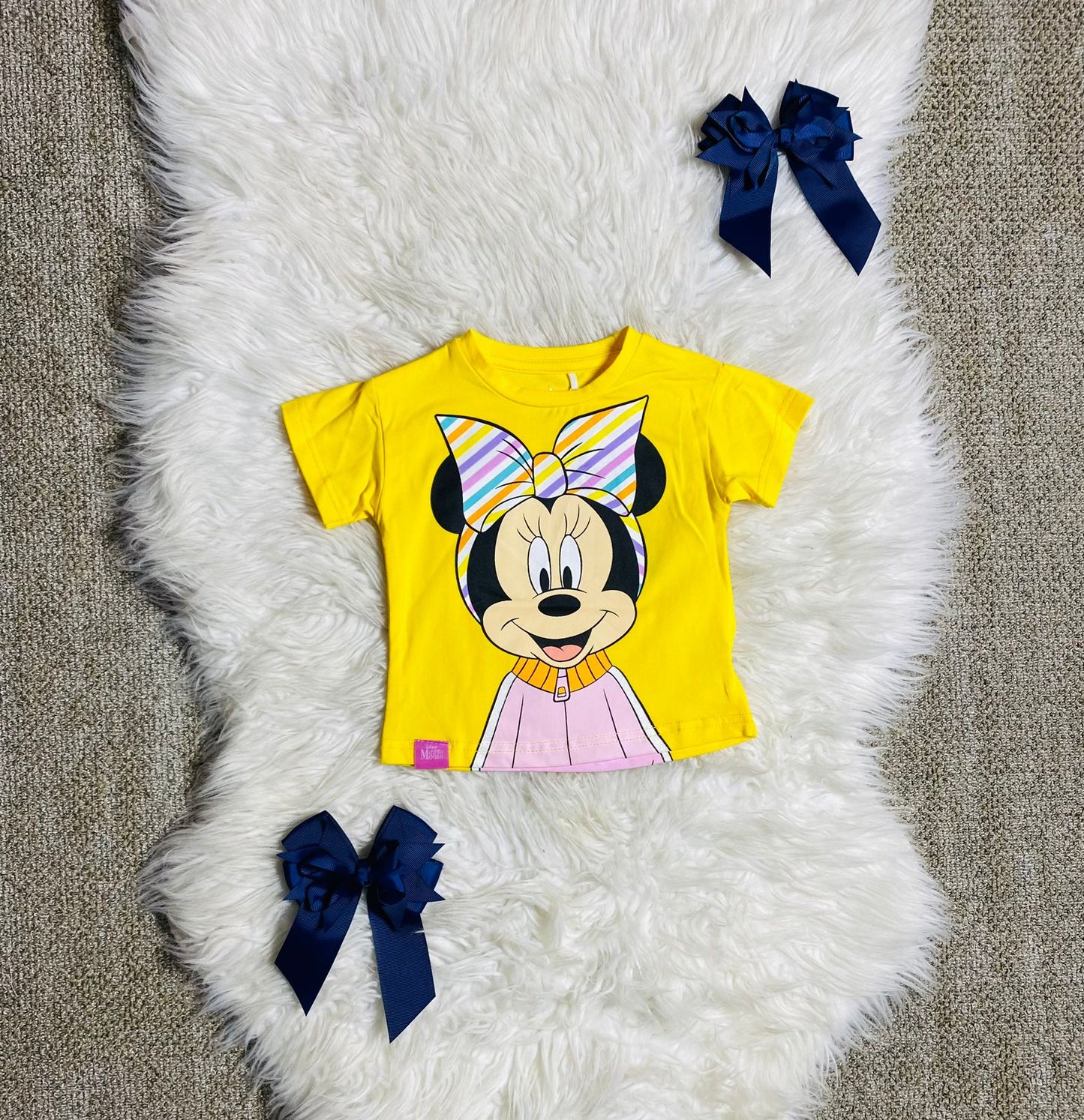 Camisa amarilla Minnie bebe niña D1-MI-1291B promo 4x1000 390345