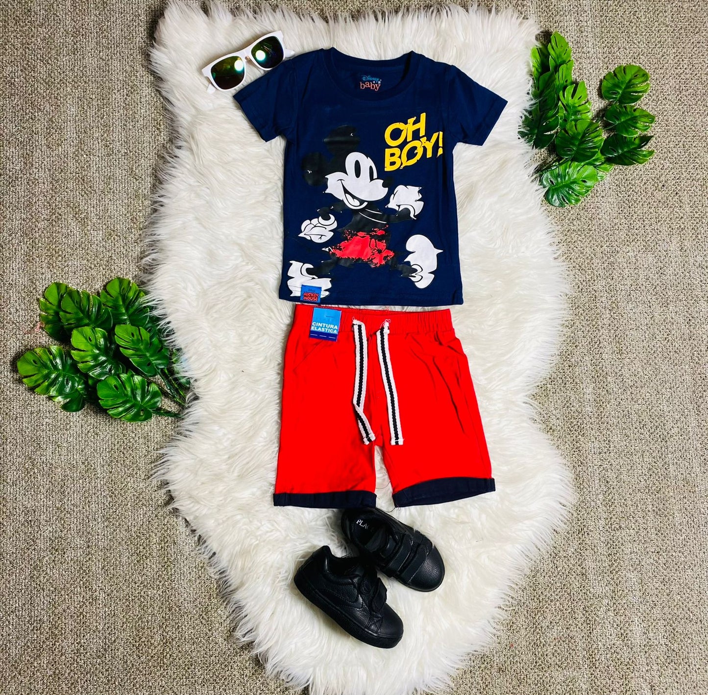 Set conjunto 2 piezas Mickey camisa azul bebe niño D9-MK-1303B 545490