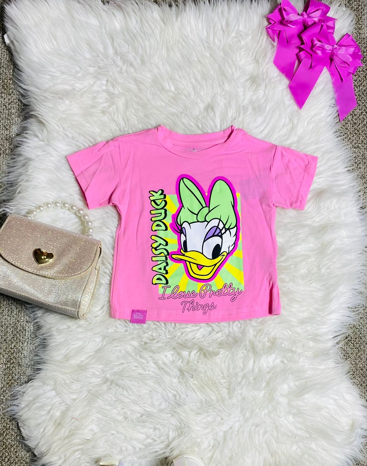 Camisa rosada Minnie Daisy bebe niña D1-MI-1281B promo 4x1000 390345