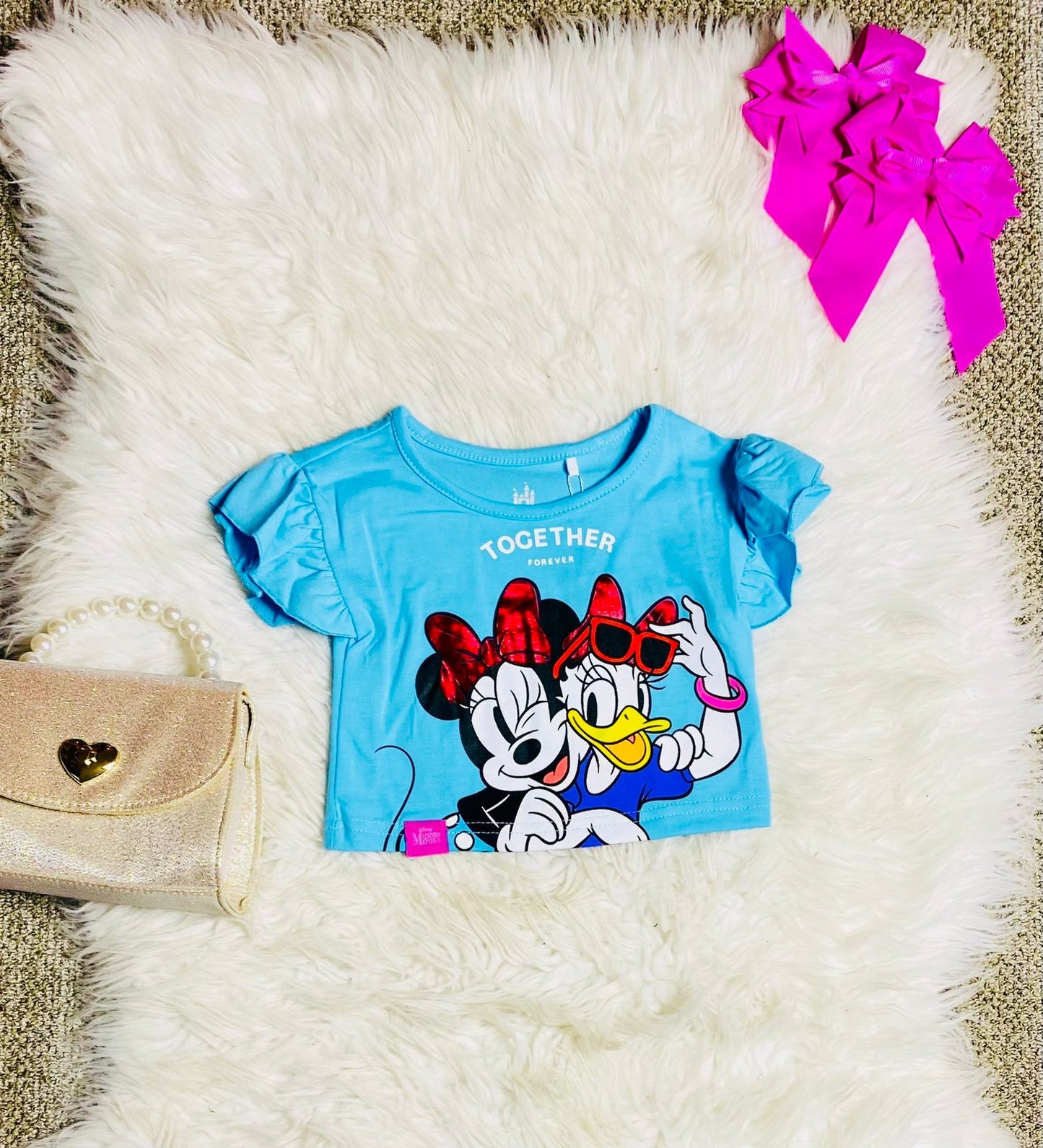 Camisa azul celeste Minnie bebe niña D1-MI-1289B 390345 promo 4x1000