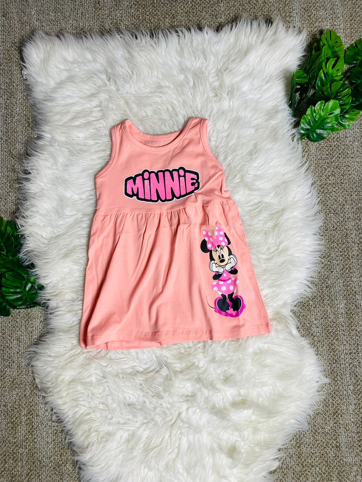 Vestido salmon Minnie Disney bebe niña promo 3x1000