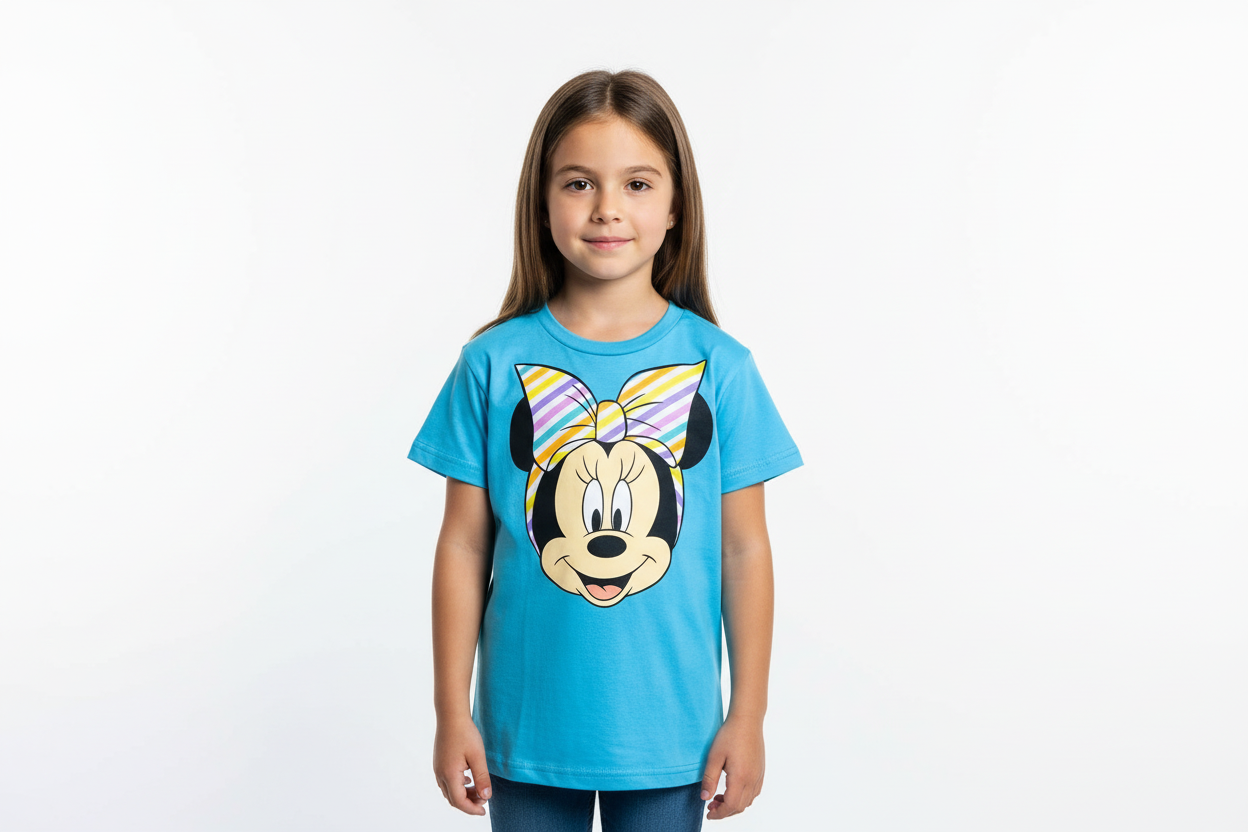 Camisa azul celeste Minnie bebe niña promo D1-MI-1291B 4x1000 390345