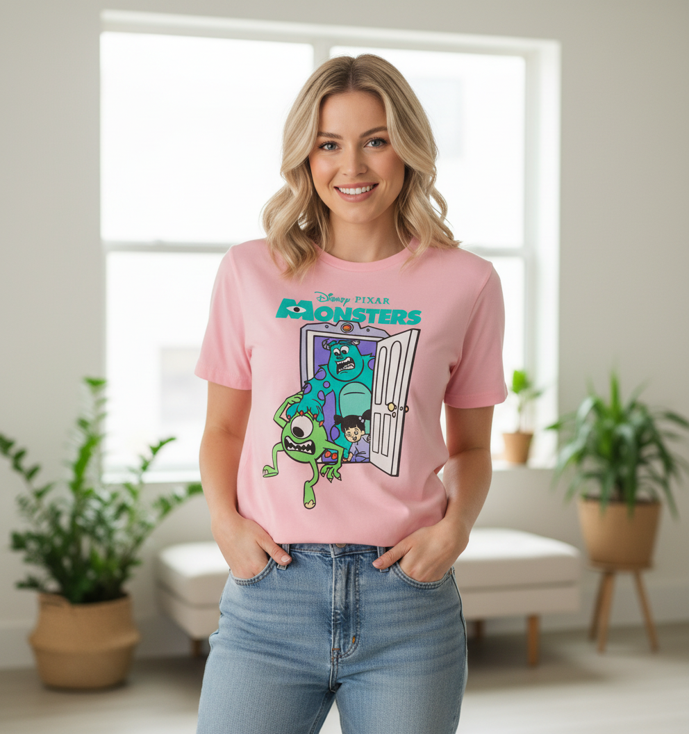Camisa dama mujer rosada Monster inc B1-MS-100C
