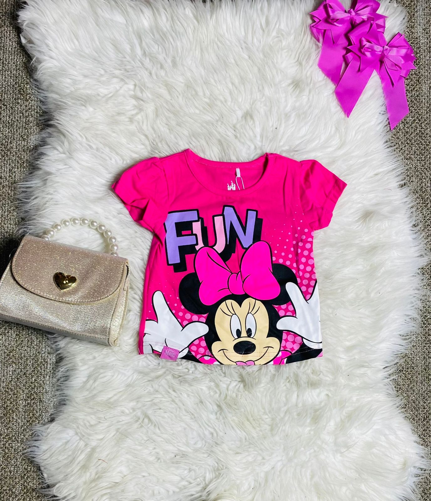Camisa rosada Minnie bebe niña Disney DI-MI-1292B 390345 promo 4x1000