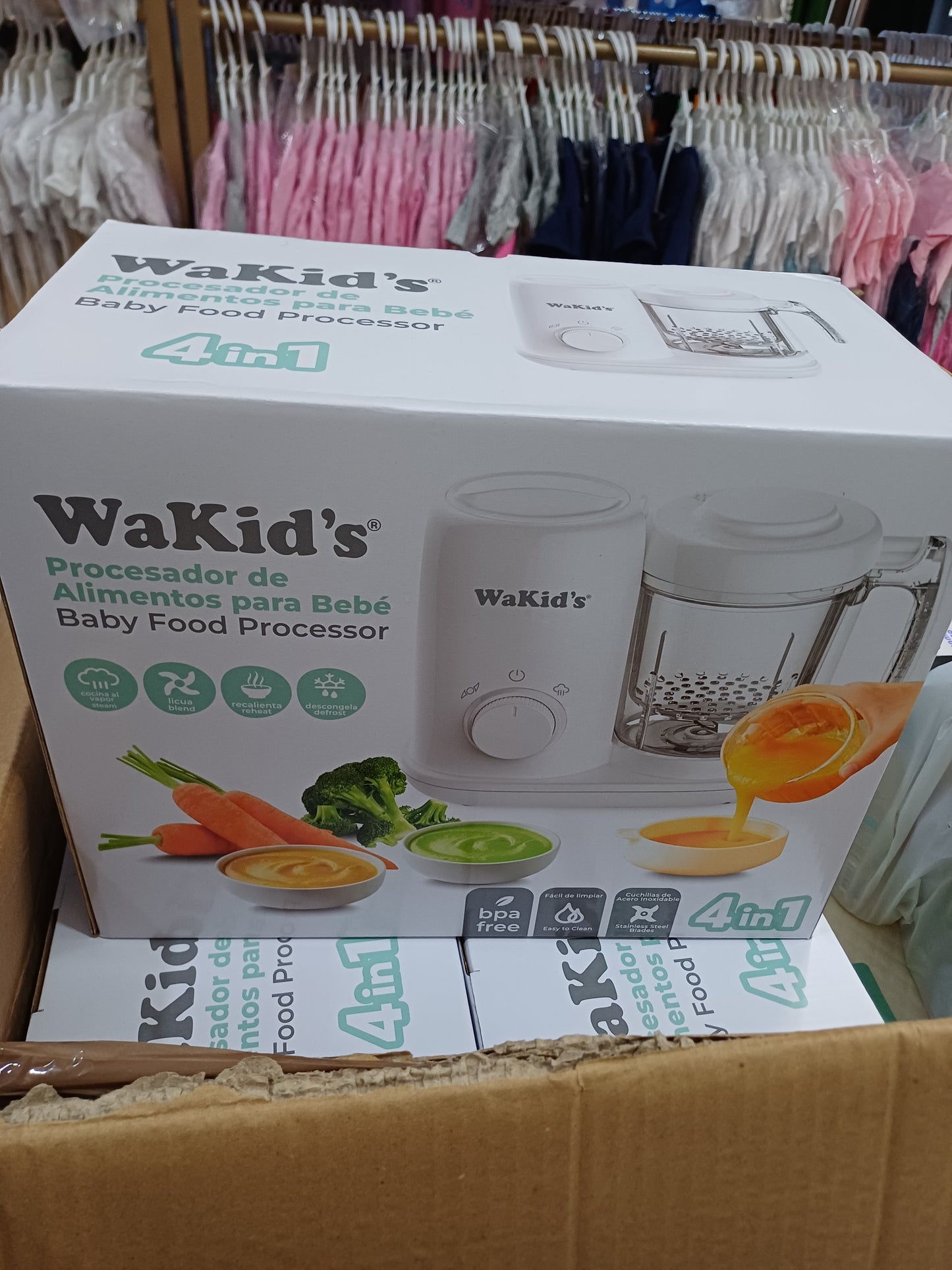 Procesador alimentos bebe niño niña Wakid's 4 en 1