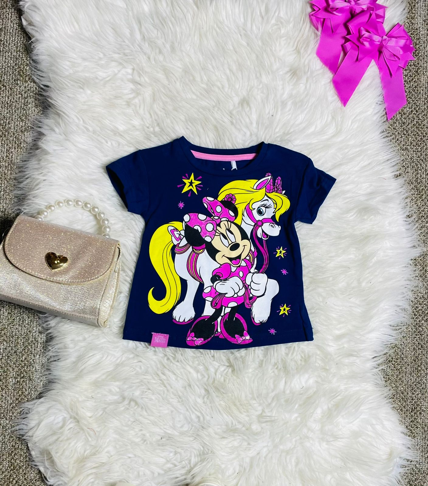 Camisa azul Minnie bebe niña unicornio D1-MI-1282B promo 4x1000 390345