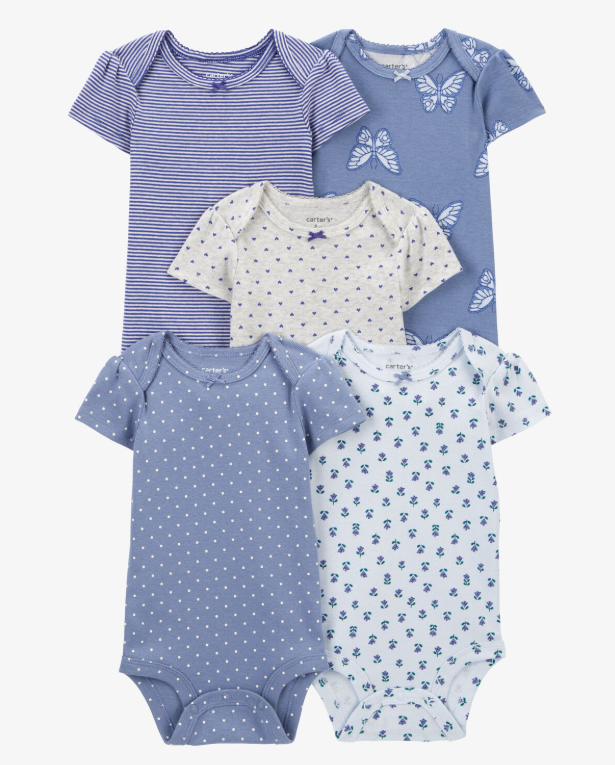 Set 5 mamelucos Carter's bebe niña 1R036110