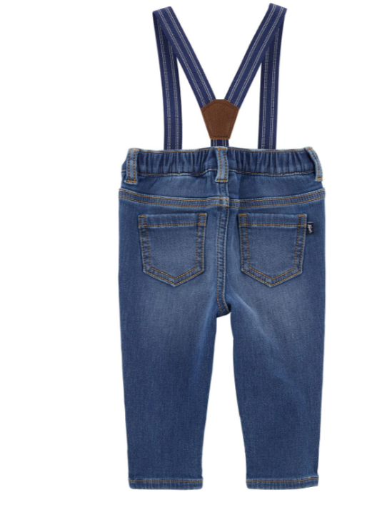 Jeans con tirantes Oshkosh bebe niño slim fit 108136
