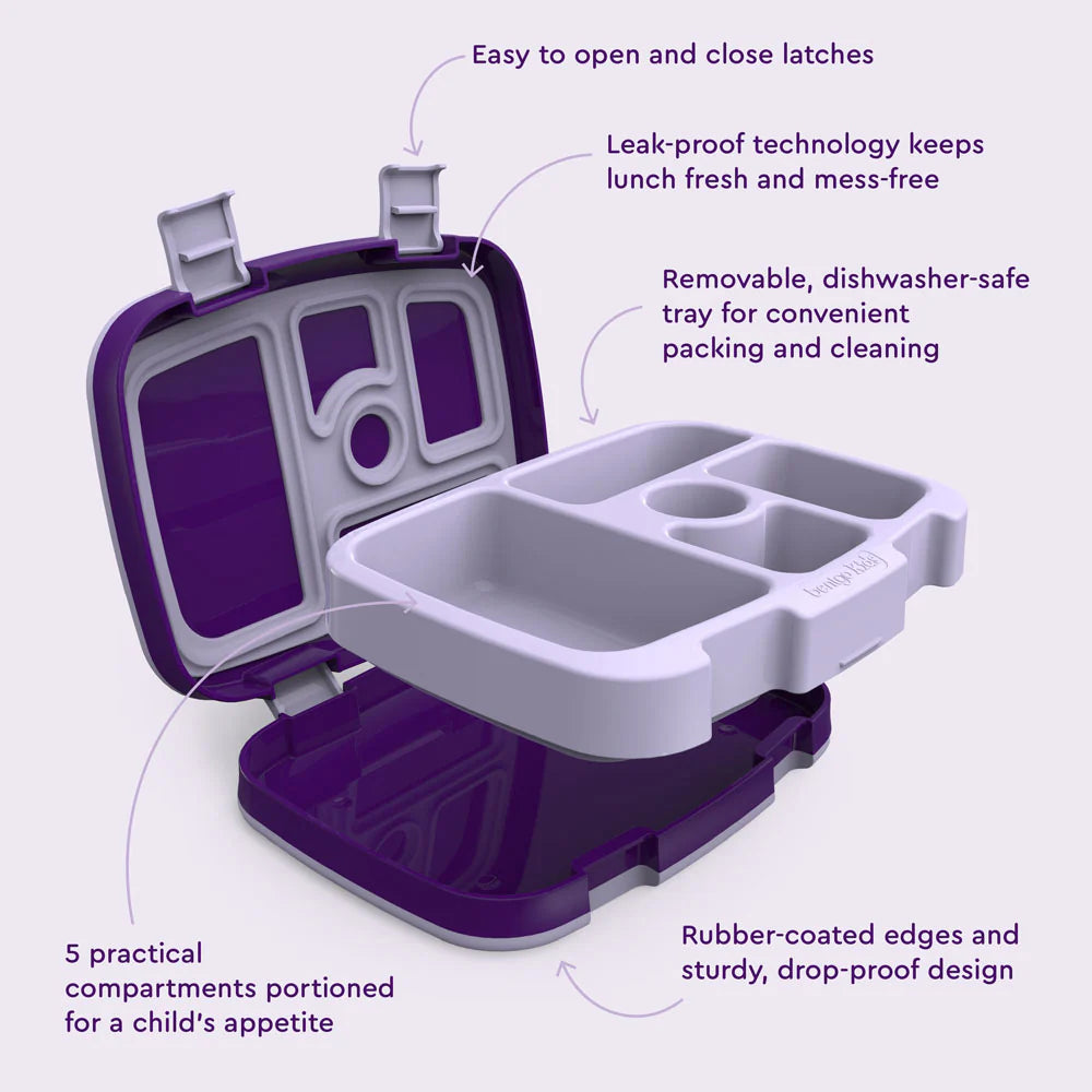 Contenedor lonchera morada para comida Bentgo bento Unicornios