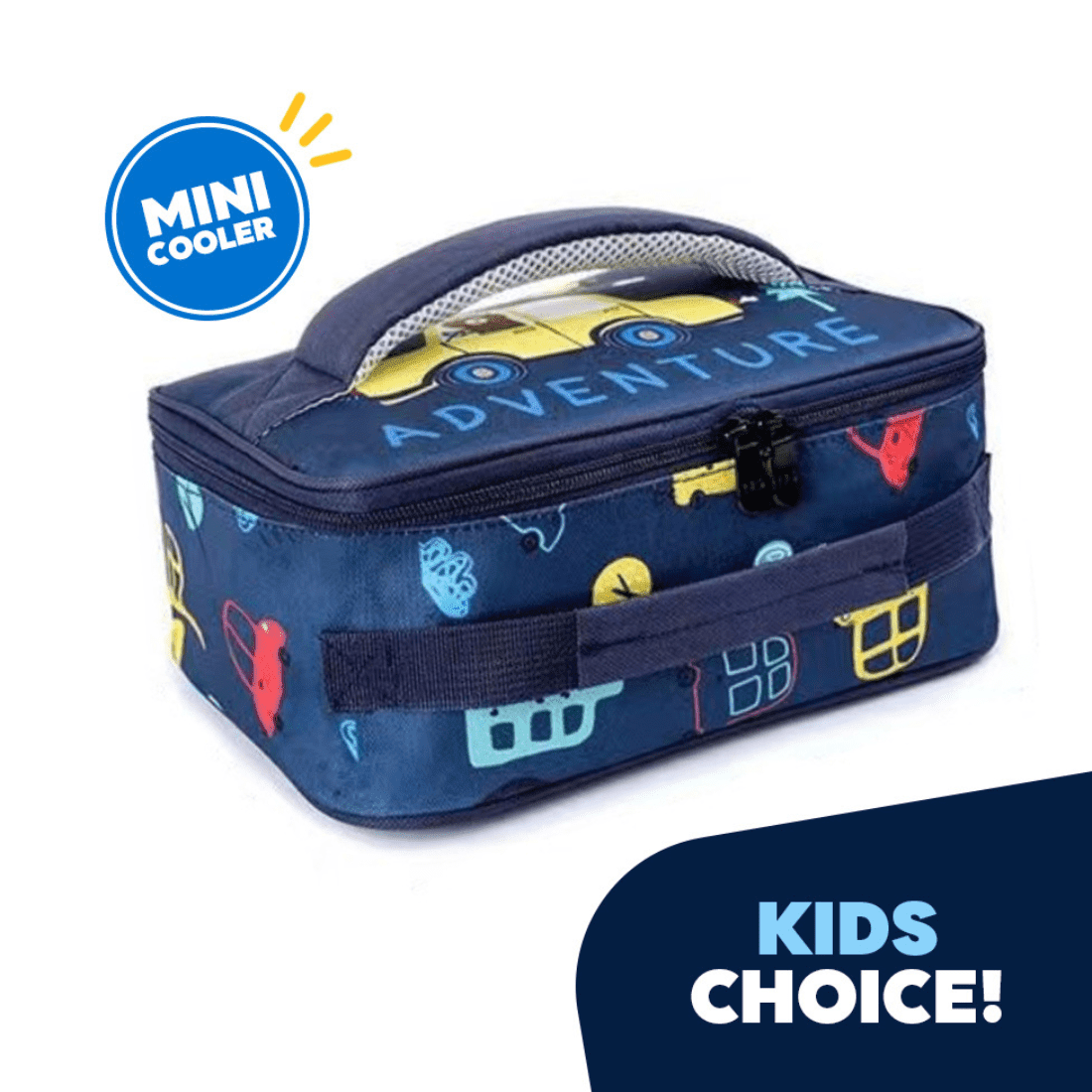 Lonchera azul impermeable niño