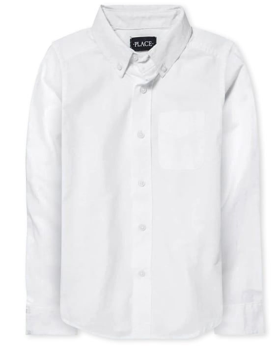 Camisa blanca formal Childrens Place niño 5/6 -14 años Oxford 1125070