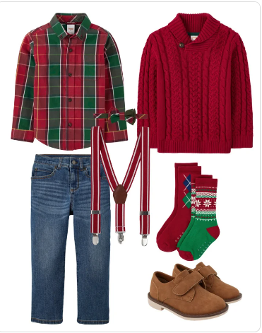 Camisa roja verde cuadros Gymboree niño 2 a 12 años formal 87279600