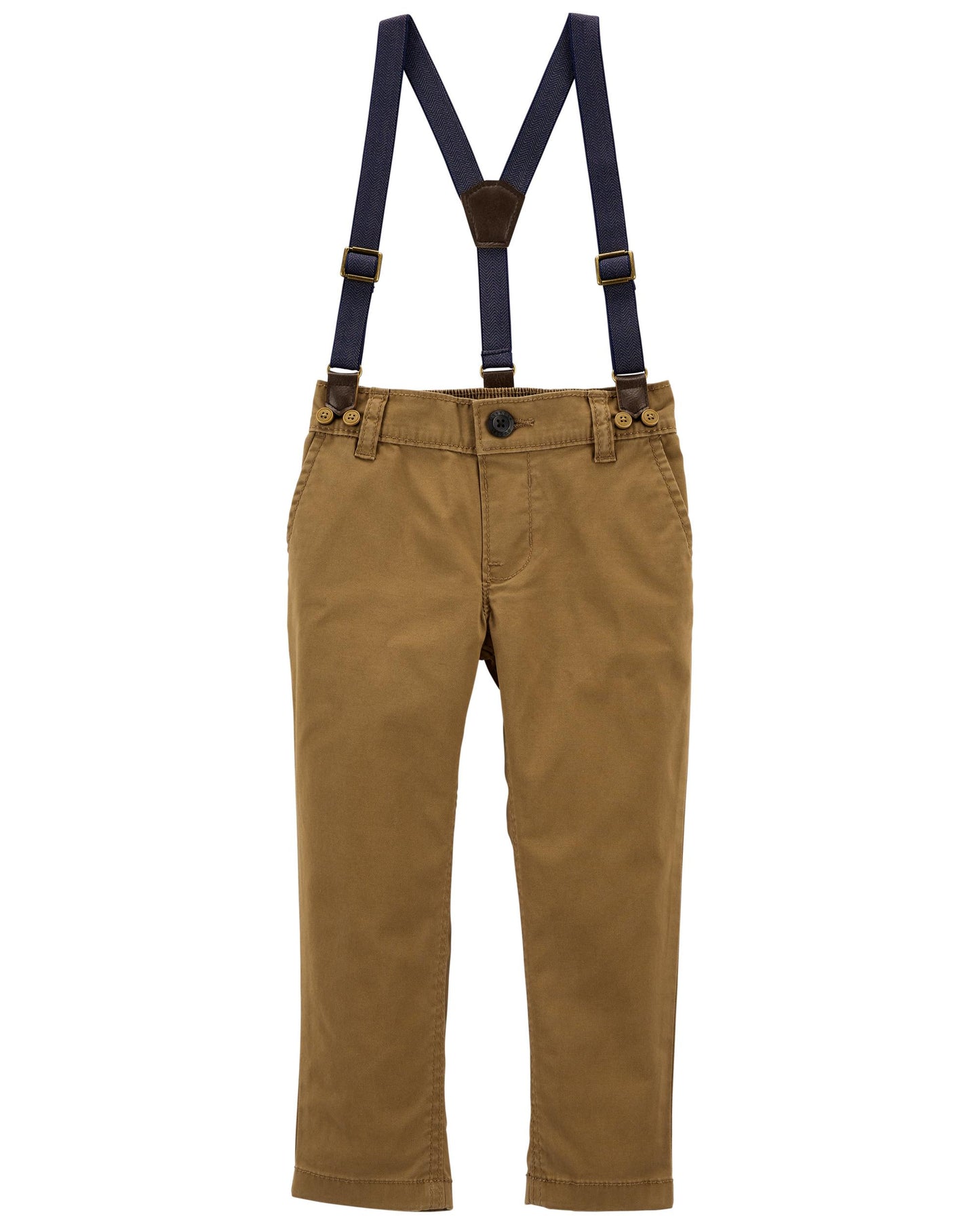 Pantalon beige formal con tirantes Oshkosh niño