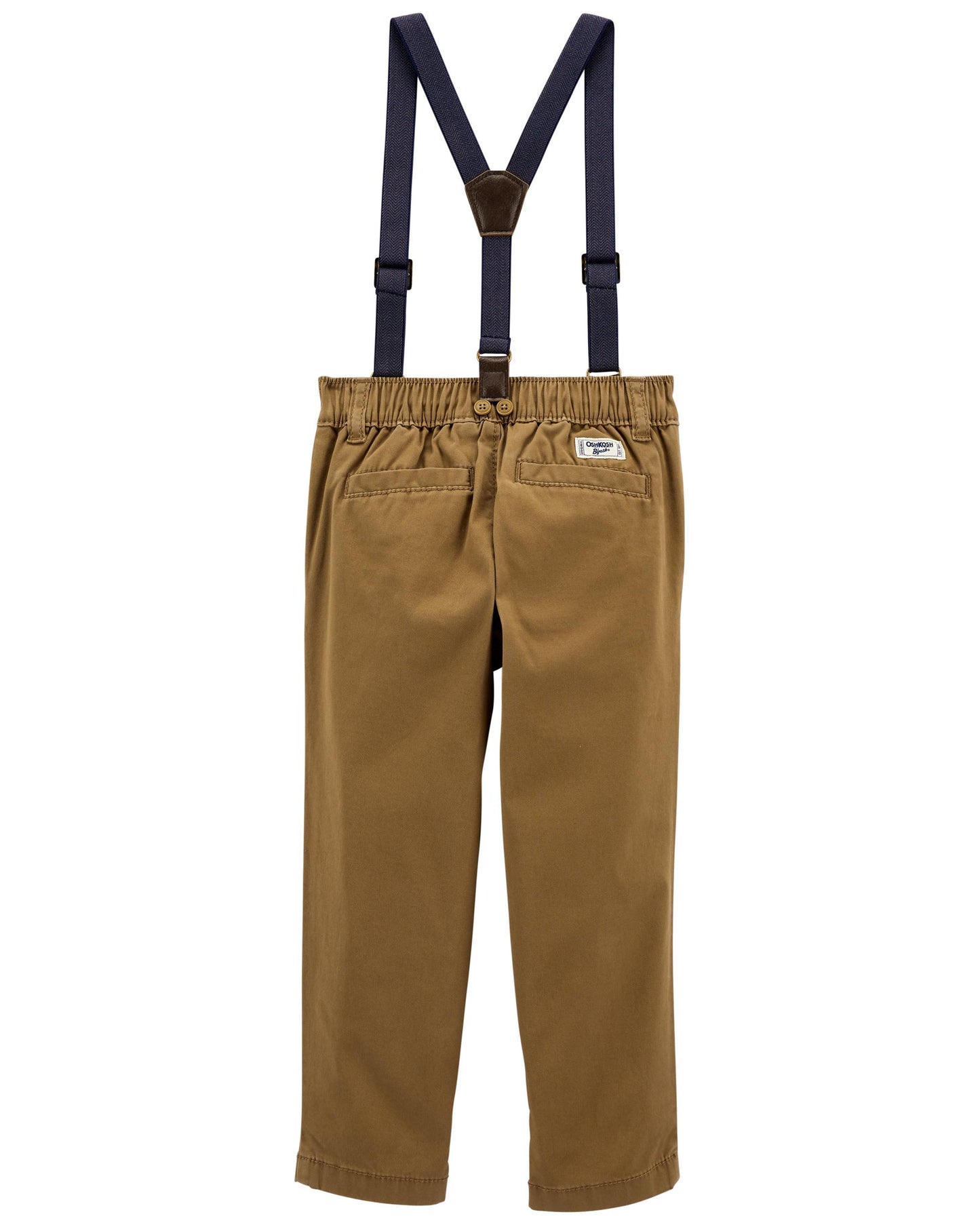 Pantalon beige formal con tirantes Oshkosh niño