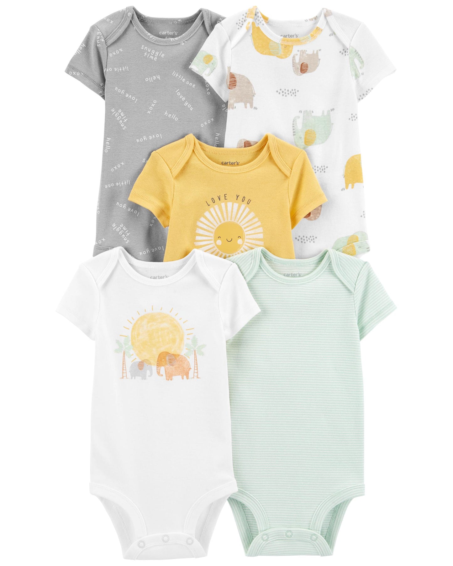 Set 5 mamelucos Carters bebe niño