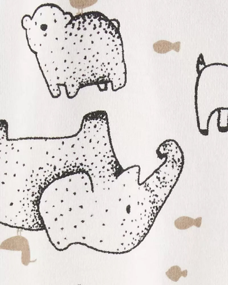 Pijama blanca elefante Carters bebé Niño