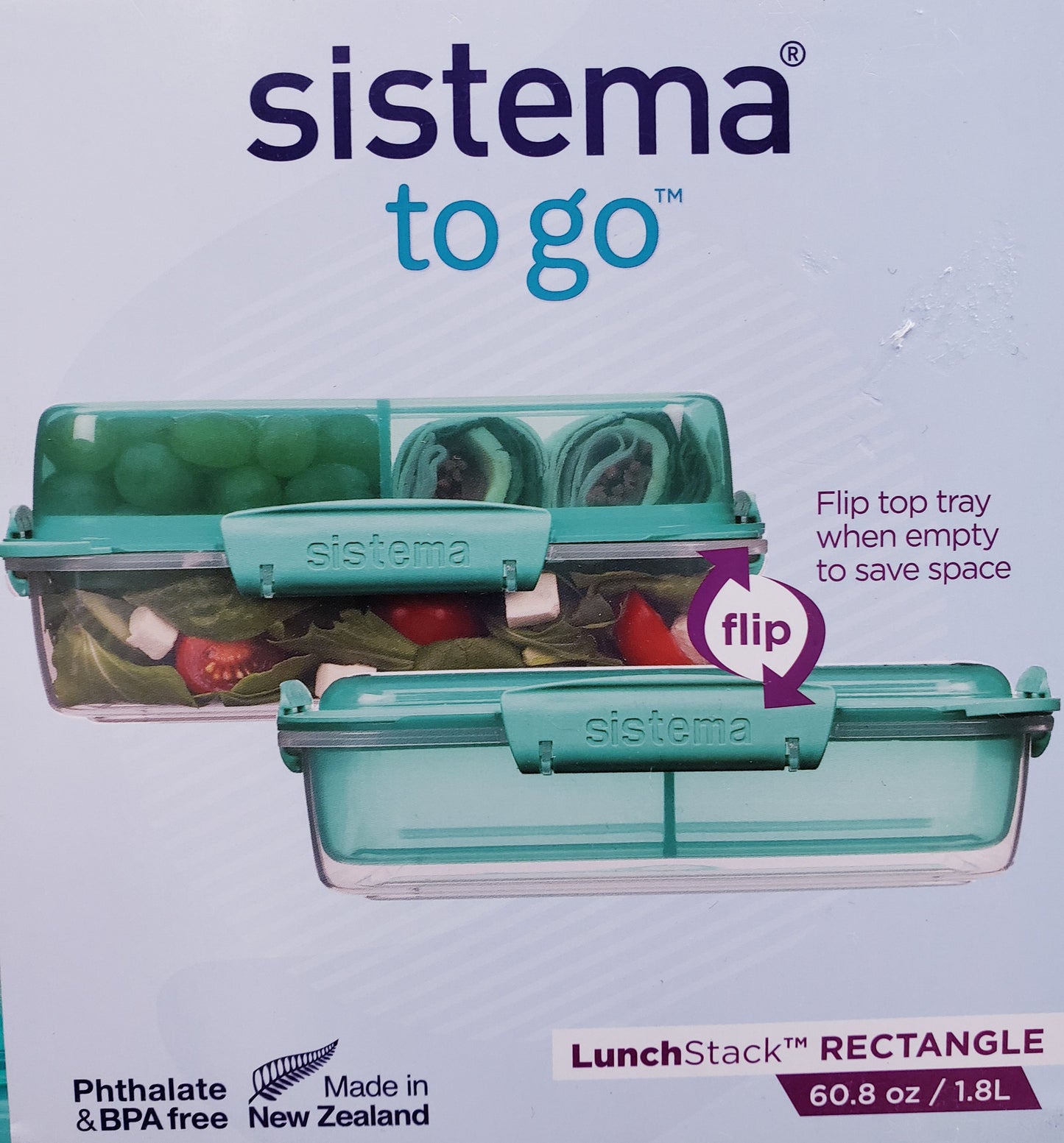 Contenedor para comida y lonchera sistema to go 60.8 oz