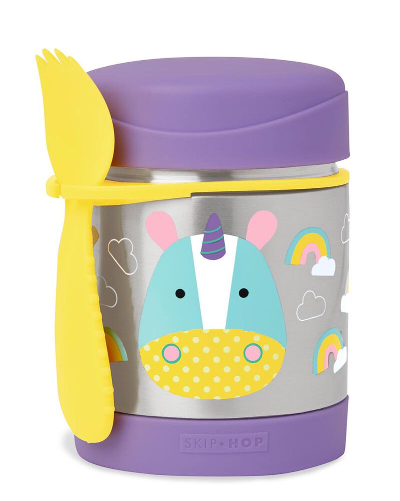 Termo contenedor termico Skip Hop unicornio con tenedor amarillo