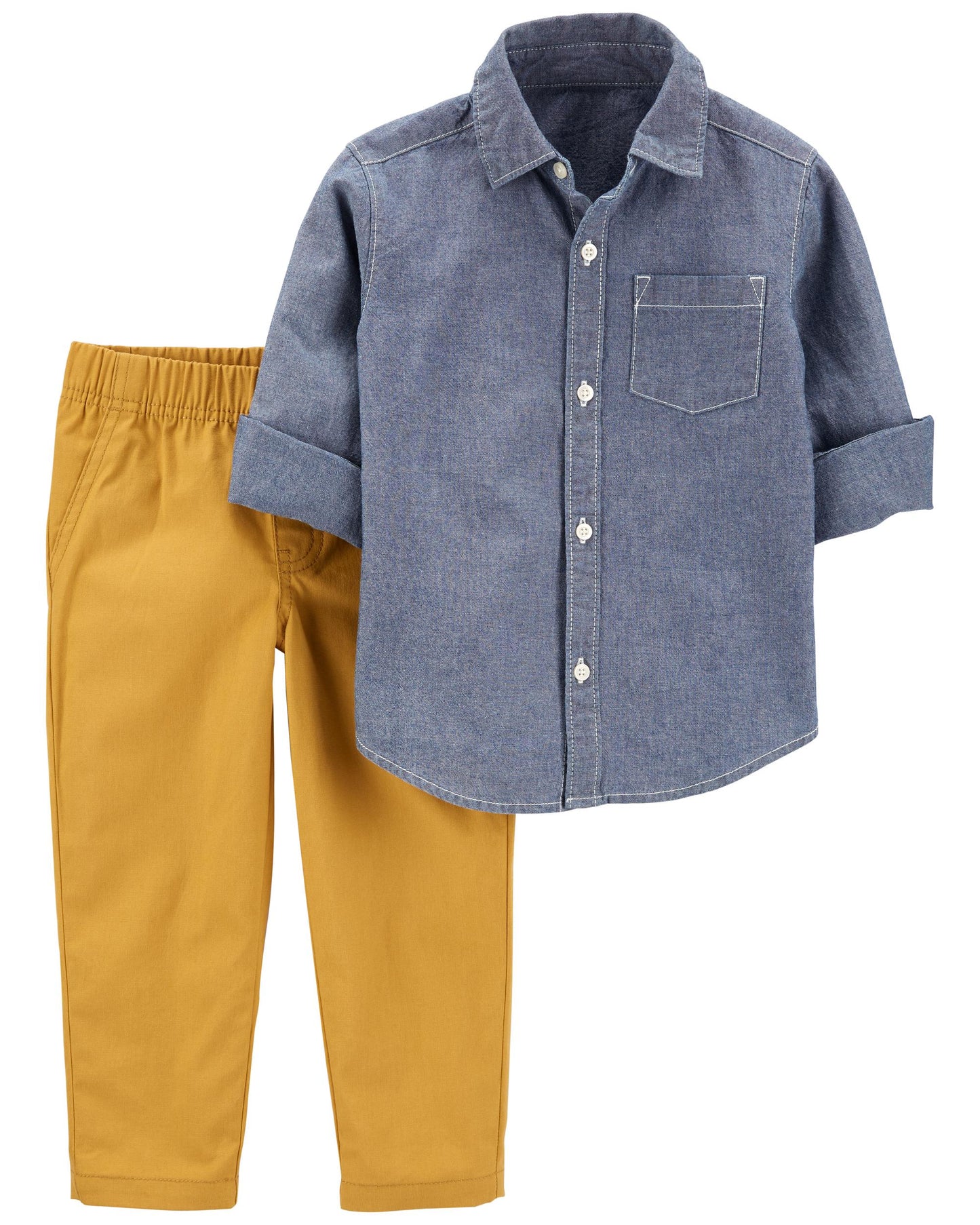 Set 2 piezas Niño formal camisa azul jeans carters