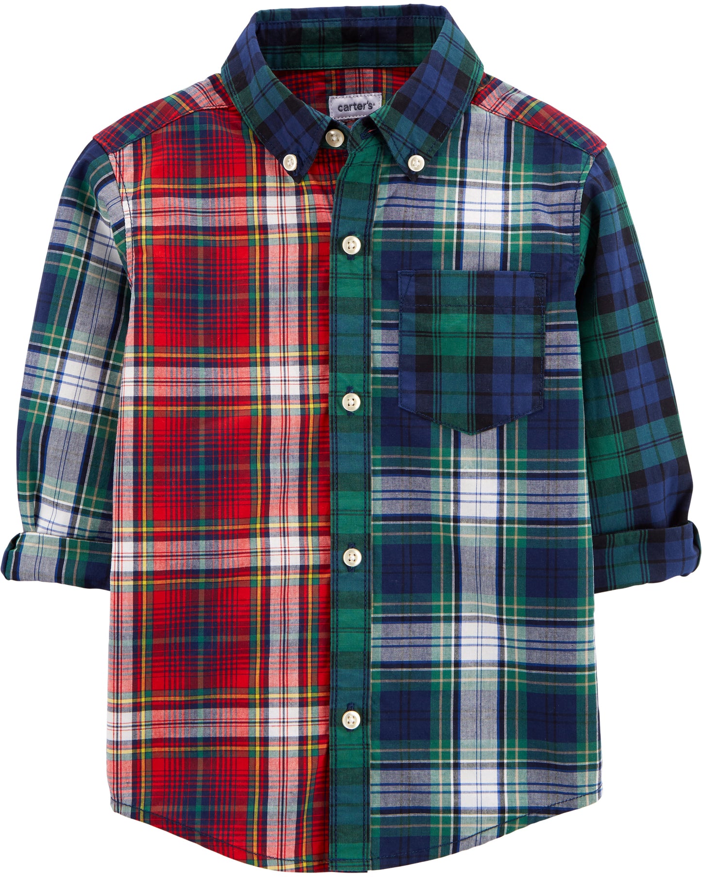 Camisa roja verde carters niño cuadros formal 23762928