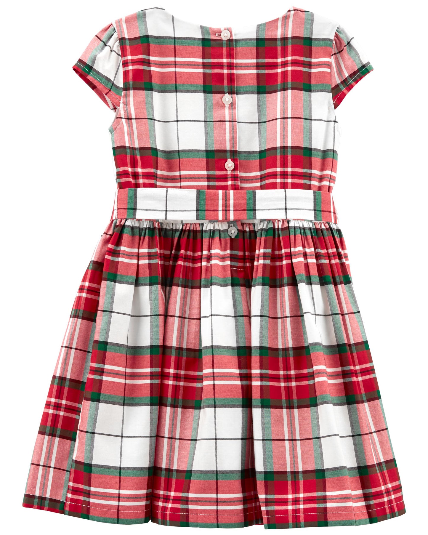 Vestido rojo cuadros rayita verde carters 66611696