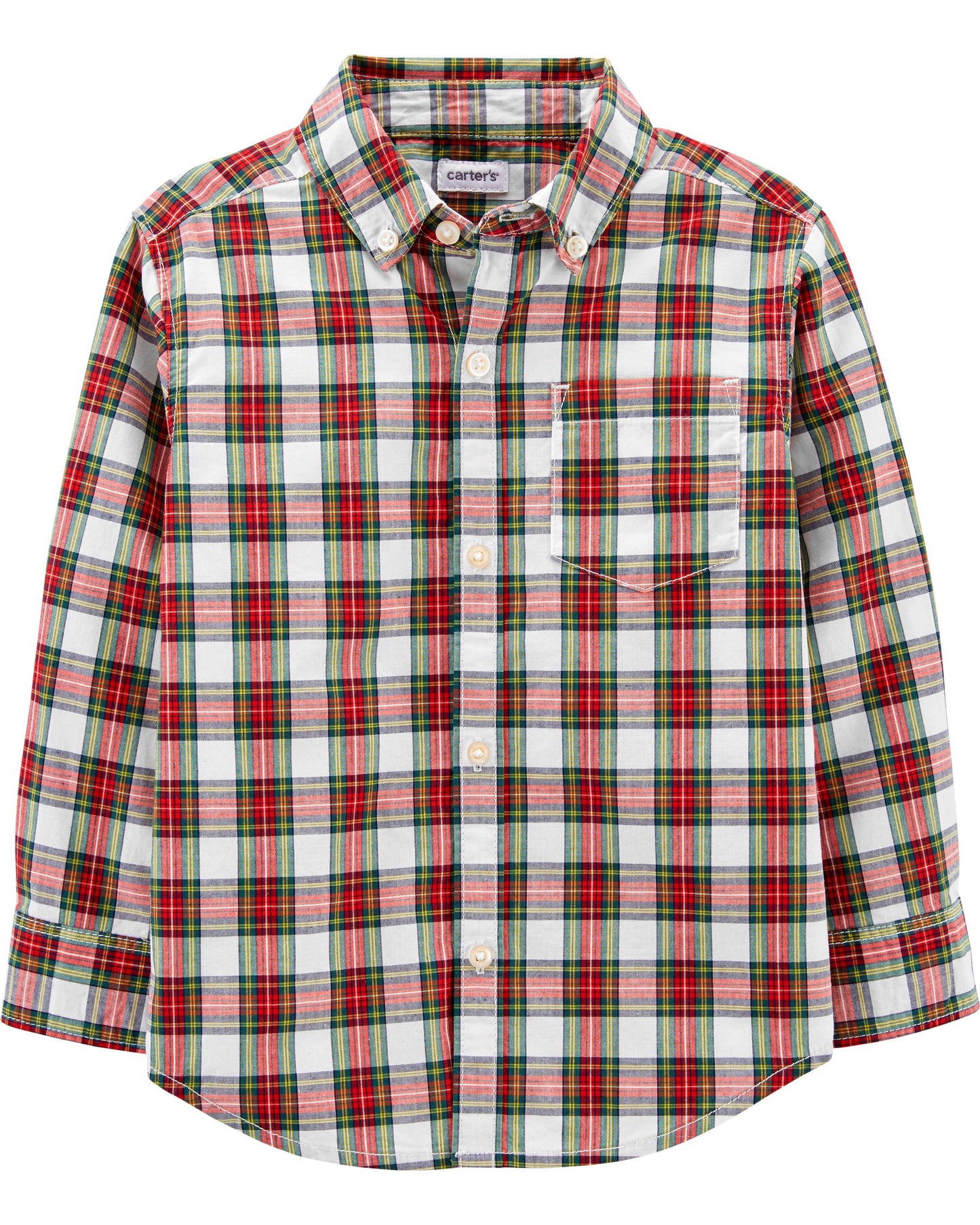 Camisa roja cuadros carters niño 2 a 5 años formal