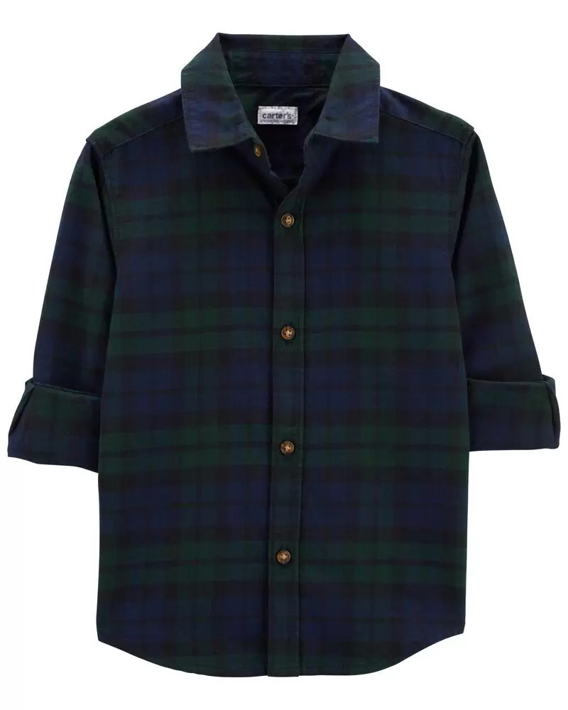 Camisa verde cuadros carters niño 2 a 14 años formal 39721712