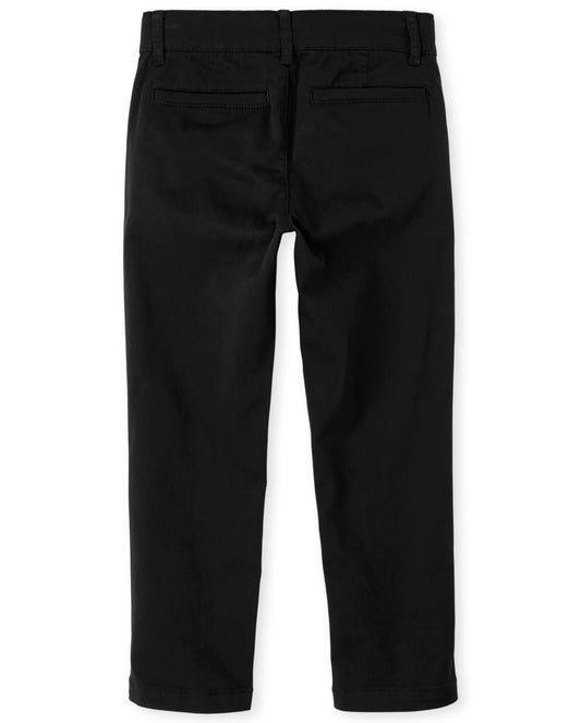 Pantalon negro tela formal childrens place niño 6-16 skinny
