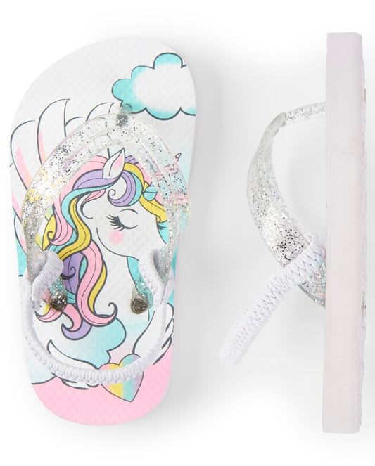 Sandalia unicornio Childrens Place niña blancas. 3018112 promo 4x1000