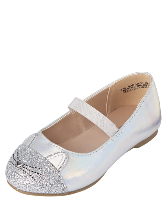 Zapatillas niña plateadas Childrens Place gatito
