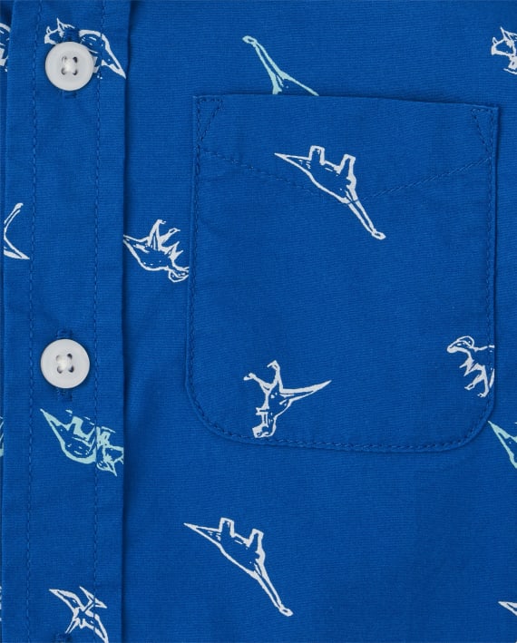 Camisa Childrens Place niño Dinosaurios formal promo 2x1000